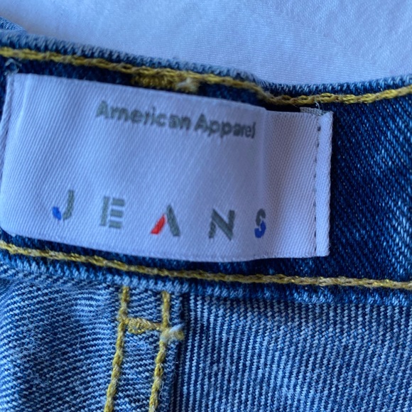 American Apparel High Waisted Dark Wash Blue Short size 26 - Picture 5 of 5
